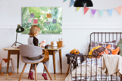 Dry erase magnetic board Tropical leaves