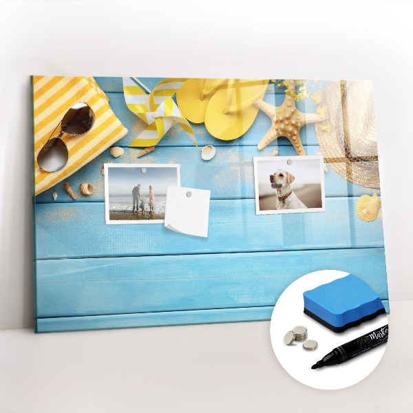 Dry erase magnetic board Beach accessories