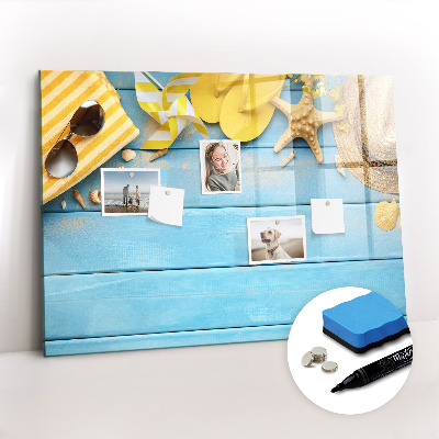 Dry erase magnetic board Beach accessories