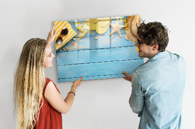 Dry erase magnetic board Beach accessories