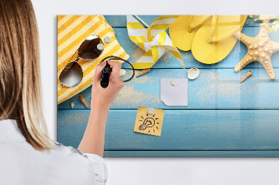 Dry erase magnetic board Beach accessories