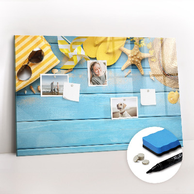Dry erase magnetic board Beach accessories