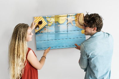 Dry erase magnetic board Beach accessories