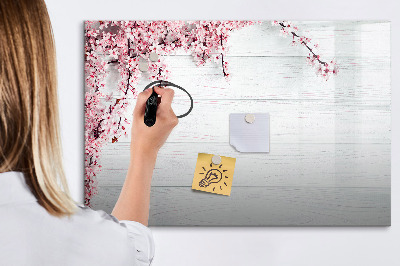 Dry erase magnetic board Spring flowers