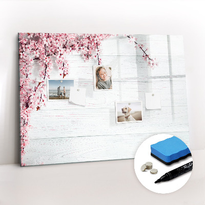 Dry erase magnetic board Spring flowers