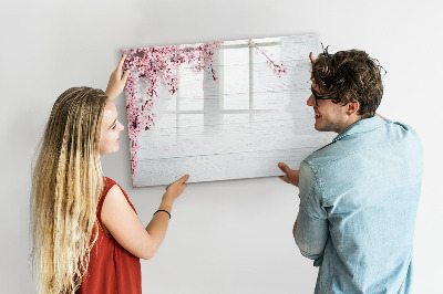 Dry erase magnetic board Spring flowers