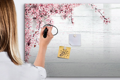 Dry erase magnetic board Spring flowers