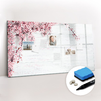 Dry erase magnetic board Spring flowers