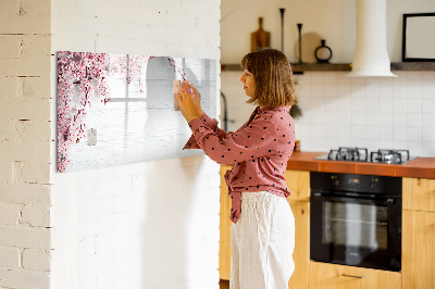 Dry erase magnetic board Spring flowers