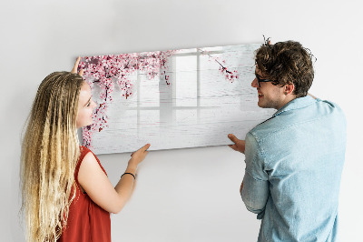 Dry erase magnetic board Spring flowers