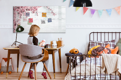 Dry erase magnetic board Spring flowers