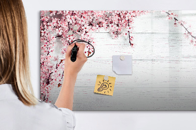 Dry erase magnetic board Spring flowers