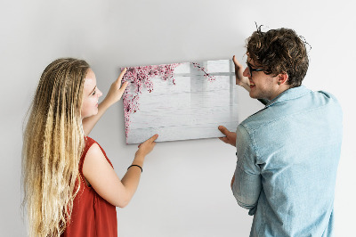 Dry erase magnetic board Spring flowers