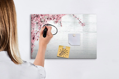 Dry erase magnetic board Spring flowers