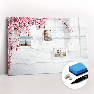 Dry erase magnetic board Spring flowers