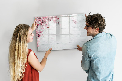 Dry erase magnetic board Spring flowers