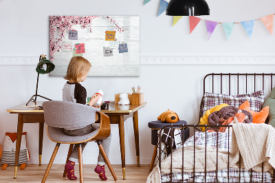 Dry erase magnetic board Spring flowers