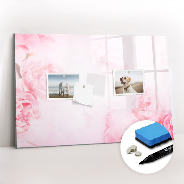 Magnetic dry erase board Blooming flowers