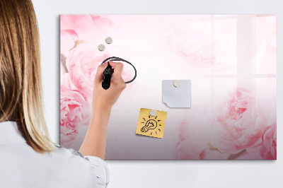 Magnetic dry erase board Blooming flowers