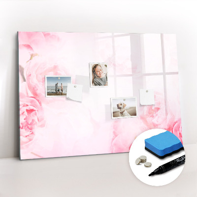 Magnetic dry erase board Blooming flowers