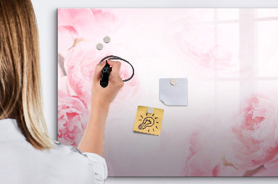 Magnetic dry erase board Blooming flowers