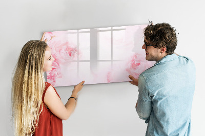 Magnetic dry erase board Blooming flowers
