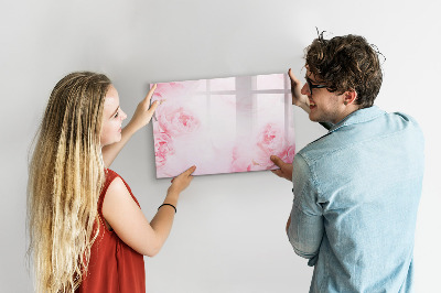 Magnetic dry erase board Blooming flowers