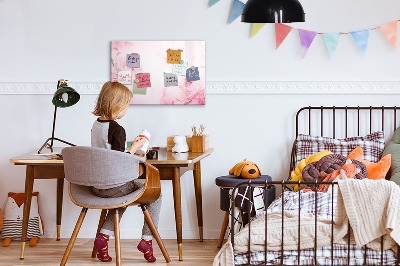 Magnetic dry erase board Blooming flowers