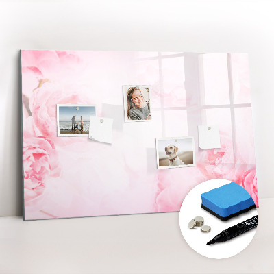 Magnetic dry erase board Blooming flowers