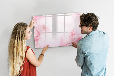 Magnetic dry erase board Blooming flowers