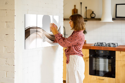 Dry erase magnetic board Abstract line