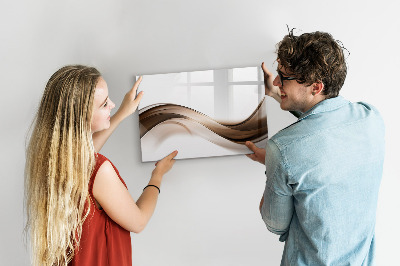 Dry erase magnetic board Abstract line