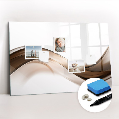 Dry erase magnetic board Abstract line
