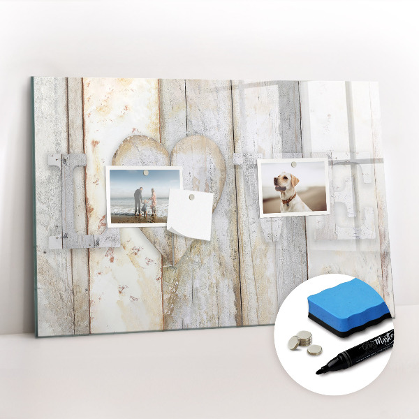Magnetic dry erase board Inscription love