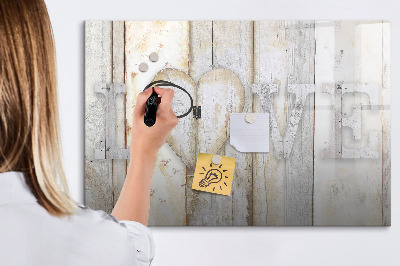 Magnetic dry erase board Inscription love