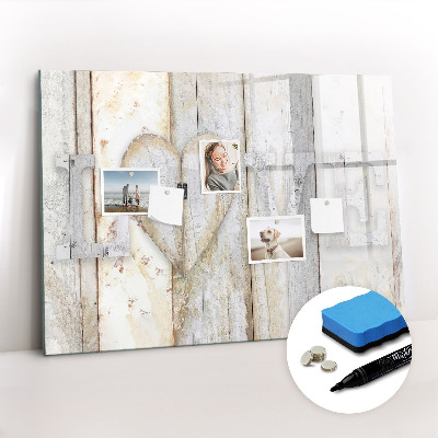 Magnetic dry erase board Inscription love