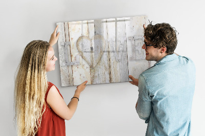 Magnetic dry erase board Inscription love