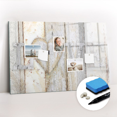 Magnetic dry erase board Inscription love
