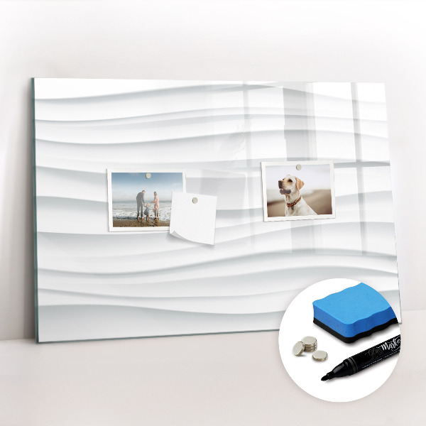 Dry erase magnetic board Waves texture