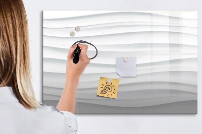 Dry erase magnetic board Waves texture