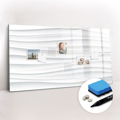 Dry erase magnetic board Waves texture