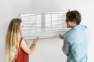 Dry erase magnetic board Waves texture
