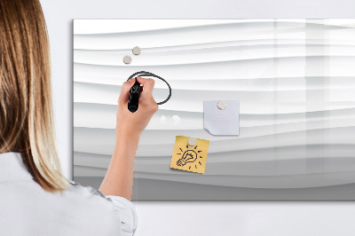 Dry erase magnetic board Waves texture