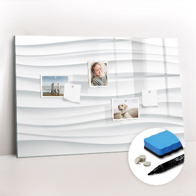 Dry erase magnetic board Waves texture