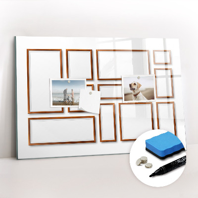 Dry erase magnetic board Minimalist olives