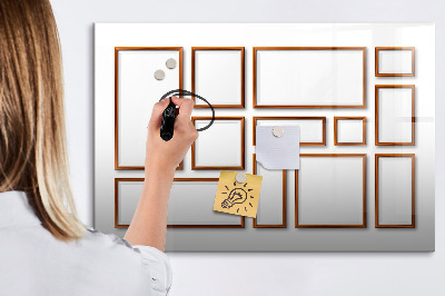 Dry erase magnetic board Minimalist olives