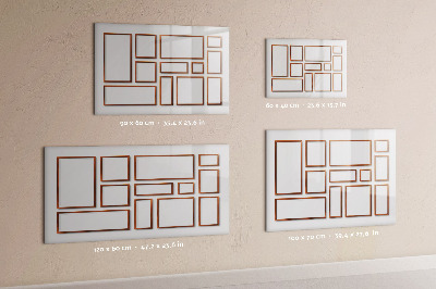 Dry erase magnetic board Minimalist olives