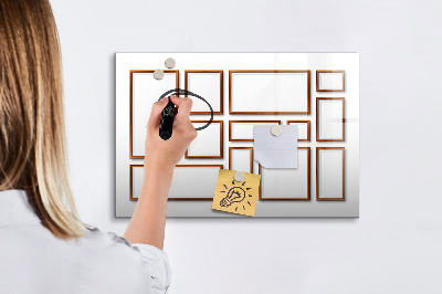 Dry erase magnetic board Minimalist olives