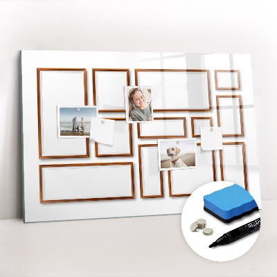 Dry erase magnetic board Minimalist olives