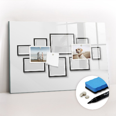 Dry erase magnetic board Black frame